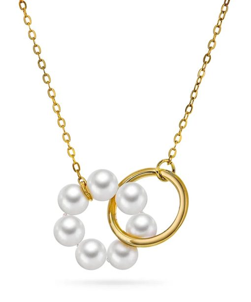 Harmoni smykke i 925 forgylt sølv ferskvannsperler