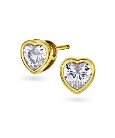 Pan Jewelry - Heartglow øredobber i 925 forgylt sølv