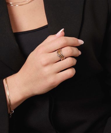 Alternative view of Pan Jewelry - Fusion ring i 925 sølv, tofarget