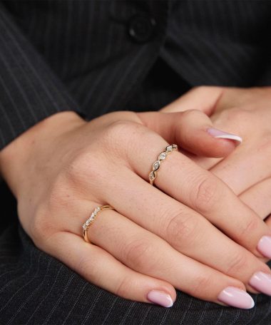 Alternative view of Pan Jewelry - Dazzle ring i 925 forgylt sølv med zirkonia