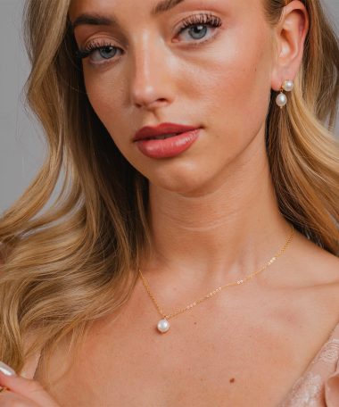 Alternative view of Pan Jewelry - Grace smykke i 925 forgylt sølv med ferskvannsperle