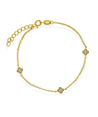 Pan Jewelry - Kløver armbånd i 925 forgylt sølv