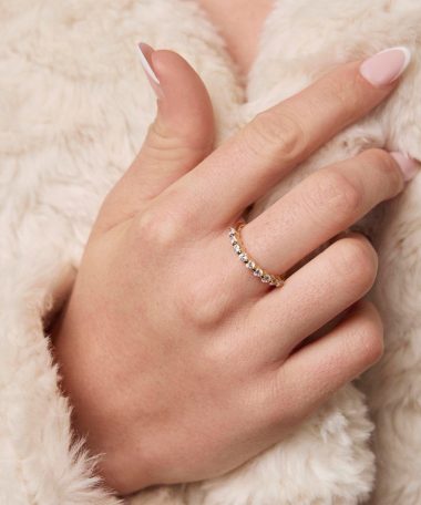 Alternative view of Pan Jewelry - Starlight ring i 925 forgylt sølv