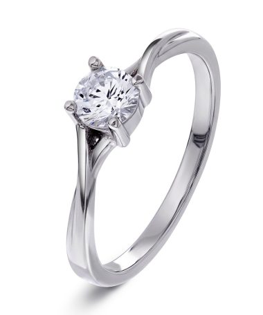 Pan Jewelry - Eternal Twist ring i 925 sølv med zirkonia