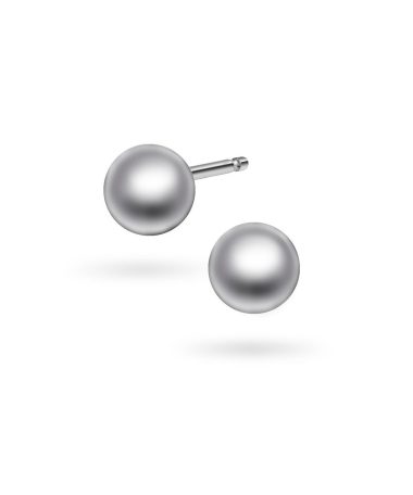 Kuleøredobber i 925 sølv, 4 mm