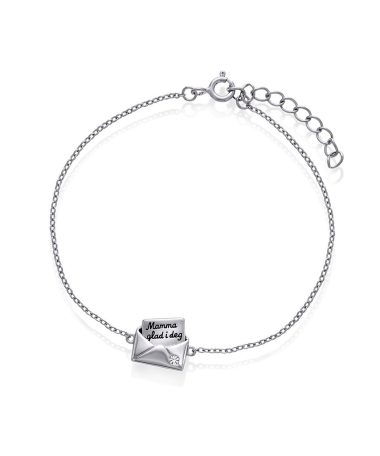 Pan Jewelry - 'Kjære mamma' armbånd i 925 sølv med zirkonia