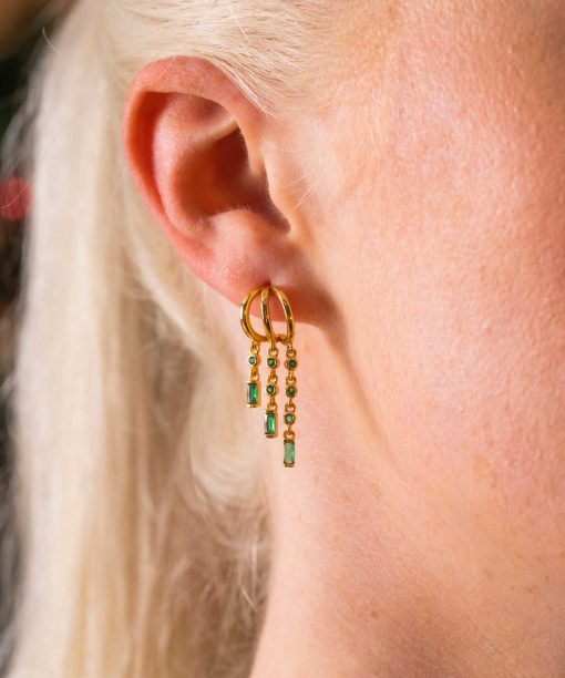 Alternative view of Rio radiance øredobber i sølv med zirkon