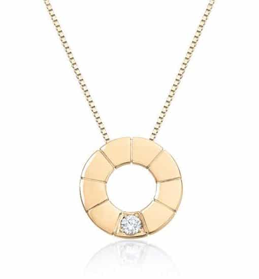 Allianse anheng 0,03ct WSI x 1 stk i gult gull