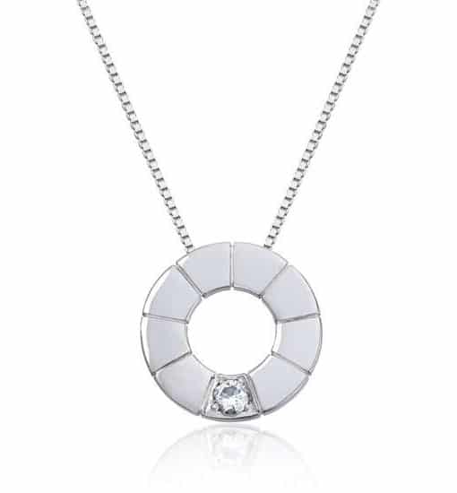 Allianse anheng 0,03ct WSI x 1 stk i hvitt gull