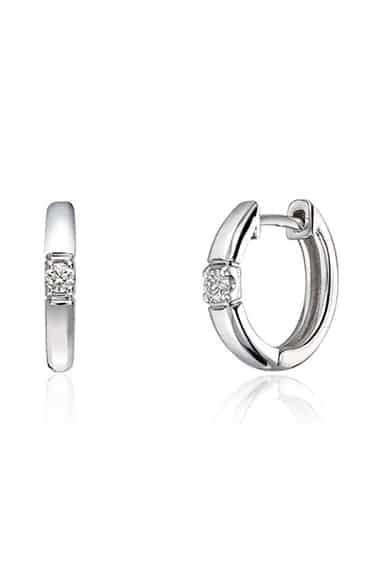 Diamantøreringer 0,10ct WSI hvitt gull