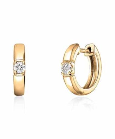 Diamantøreringer 0,20ct WSI gult gull