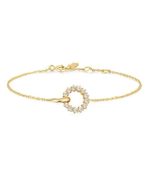 Alternative view of Ania Haie Gold Interlinked Circles Pavé Bracelet