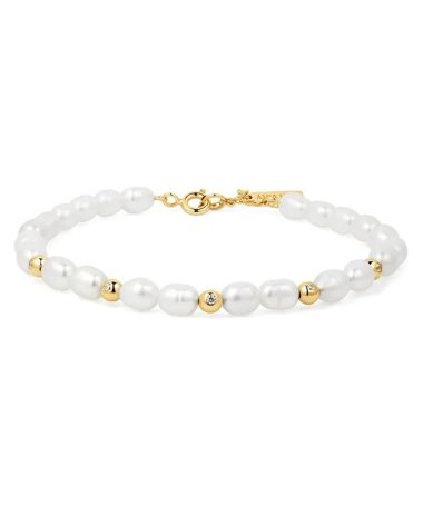 Ania Haie Freshwater Pearl And Cubic Zirconia Bracelet