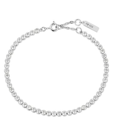 Ania Haie Silver Row Bezel Set Bracelet
