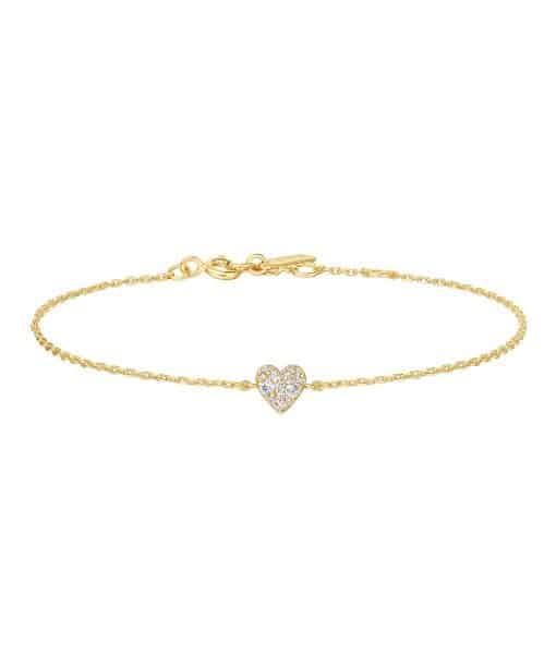 Ania Haie Gold Sweetheart Pave Bracelet