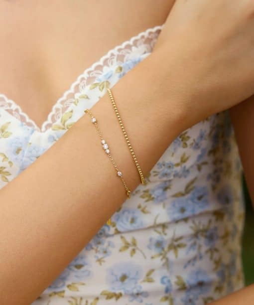 Alternative view of Ania Haie Gold Sparkling Bezel CZ Station Bracelet