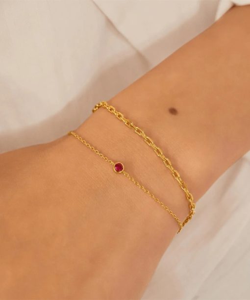 Alternative view of Ania Haie Gold Crimson Solitaire Bracelet