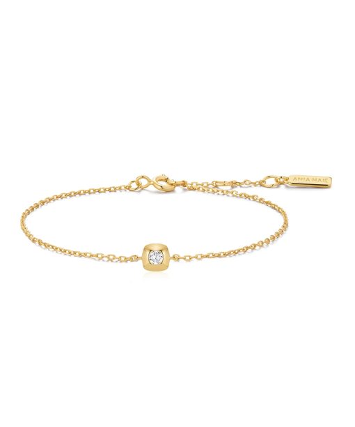 Ania Haie Gold Modern Bezel-Set Solitaire Bracelet