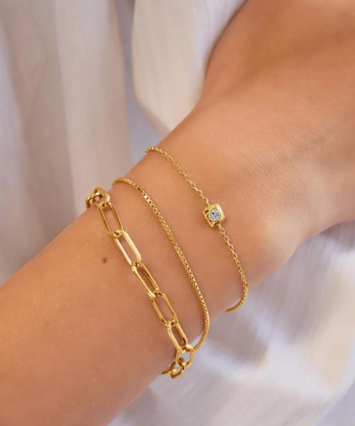 Alternative view of Ania Haie Gold Modern Bezel-Set Solitaire Bracelet