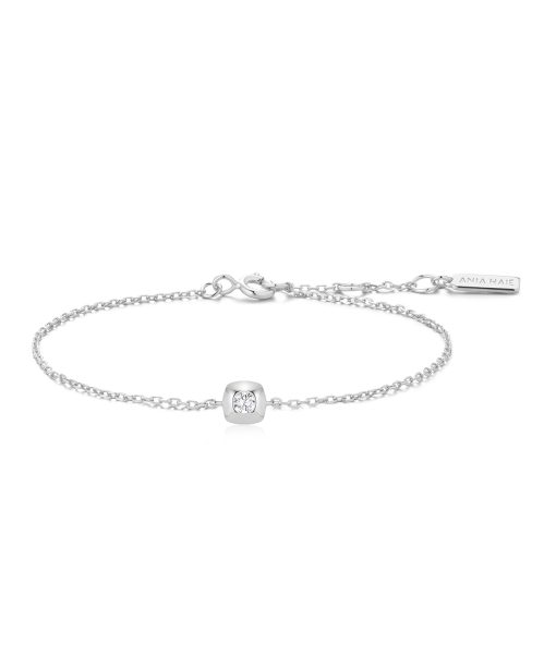 Ania Haie Silver Modern Bezel-Set Solitaire Bracelet