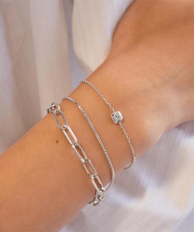 Alternative view of Ania Haie Silver Modern Bezel-Set Solitaire Bracelet