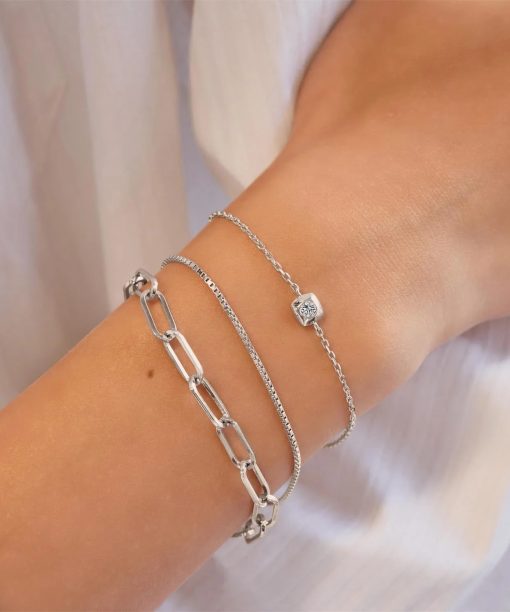 Alternative view of Ania Haie Silver Modern Bezel-Set Solitaire Bracelet