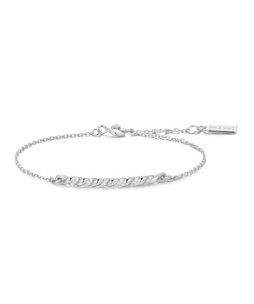 Ania Haie Silver Twisted Bar Bracelet
