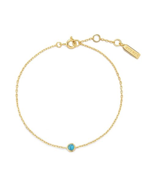 Alternative view of Ania Haie Gold Bezel-set Lab-created Turquise Bracelet