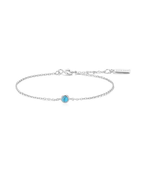 Ania Haie Silver Bezel-set Lab-created Turquise Bracelet