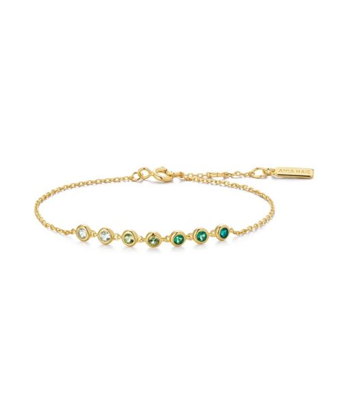 Ania Haie Gold Green Station Bracelet