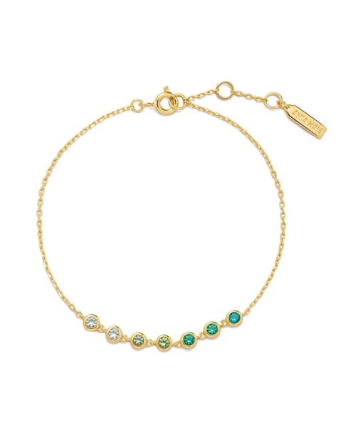 Alternative view of Ania Haie Gold Green Station Bracelet