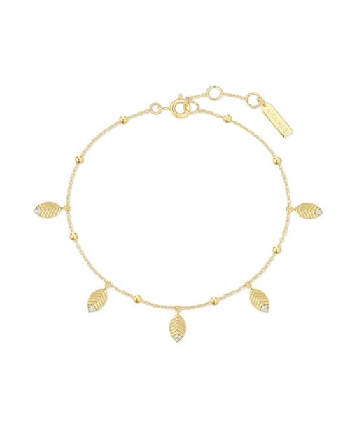 Alternative view of Ania Haie Gold Leaf Station Bracelet