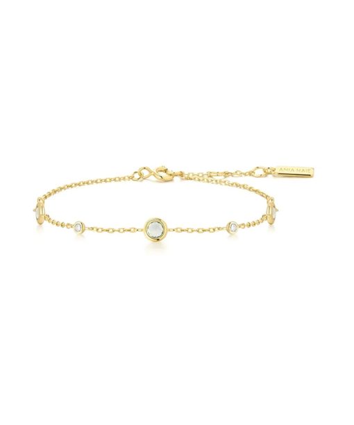 Ania Haie Gold Mint Green Station Bracelet