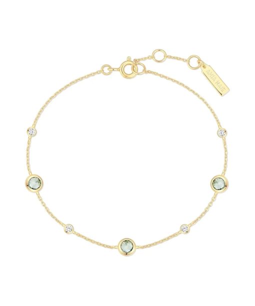 Alternative view of Ania Haie Gold Mint Green Station Bracelet