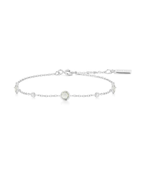 Ania Haie Silver Mint Green Station Bracelet