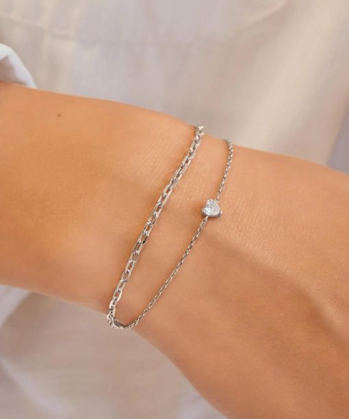 Alternative view of Ania Haie Silver Sparkle Heart Bracelet