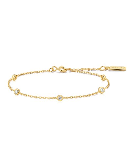 Ania Haie Gold Classic Bezel-Set Station Bracelet