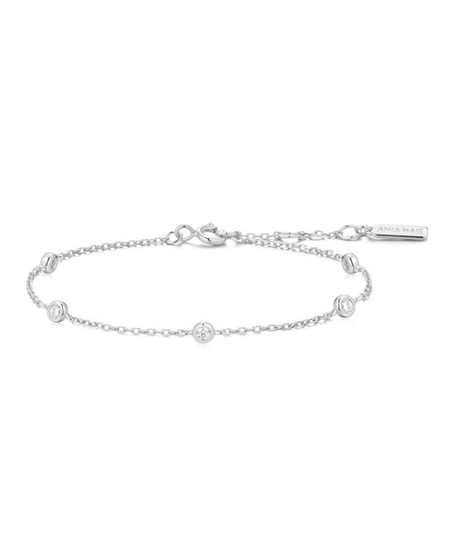Ania Haie Silver Classic Bezel-Set Station Bracelet