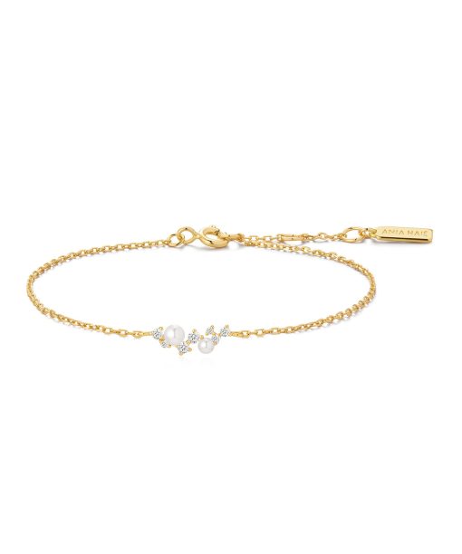 Ania Haie Gold Shell Pearl Cluster Bracelet