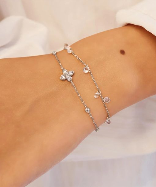 Alternative view of Ania Haie Silver Sparkling Lucky Clover Bracelet
