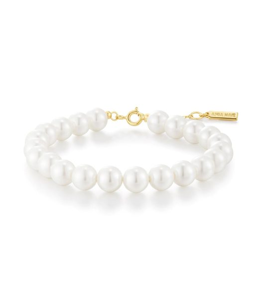 Ania Haie Gold Classic Shell Pearl Beaded Bracelet