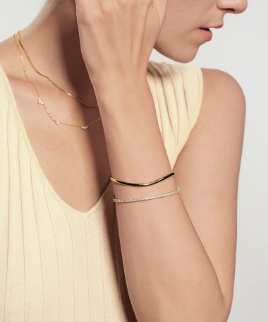 Alternative view of Ania Haie Gold Pavé Tennis Bangle