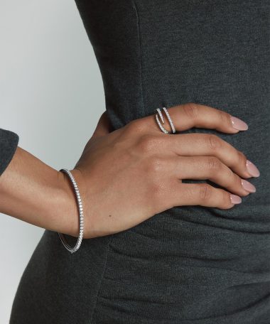 Alternative view of Ania Haie Silver Pavé Tennis Bangle