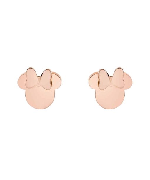 Ørepynt roseforgylt stål Minni Mus