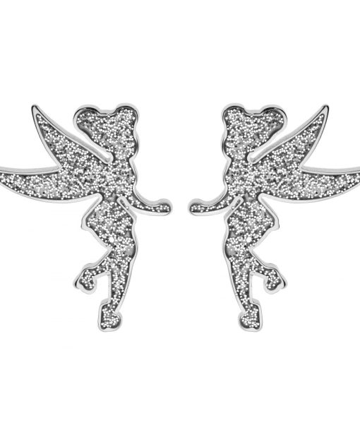 Disney ørepynt i stål Tingeling med hvite zirkoner