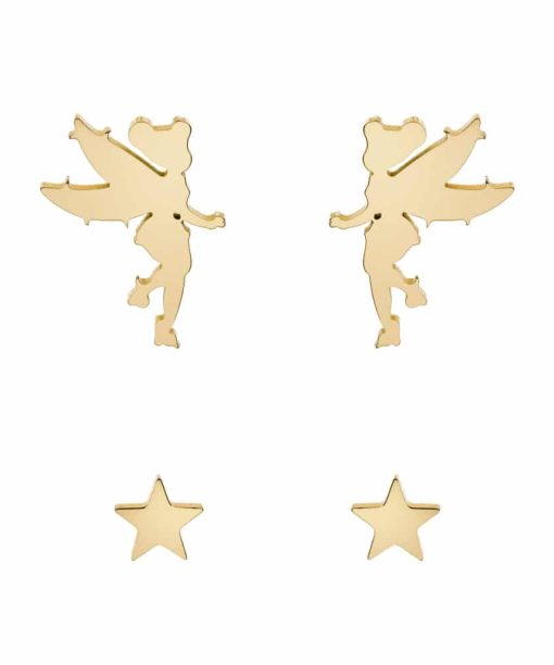 Ørepyntsett forgylt stål Tingeling