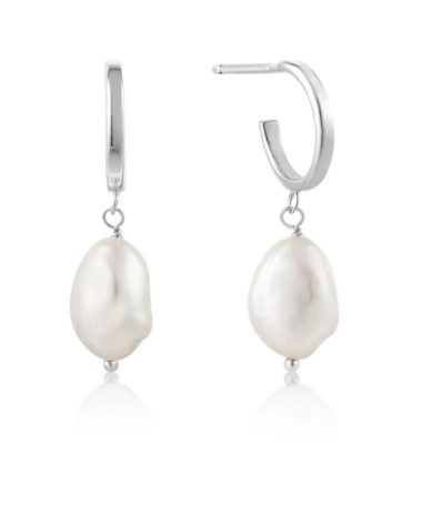 Ania Haie Pearl Mini Hoop Earrings