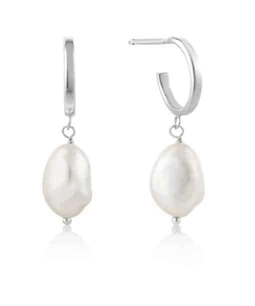 Ania Haie Pearl Mini Hoop Earrings