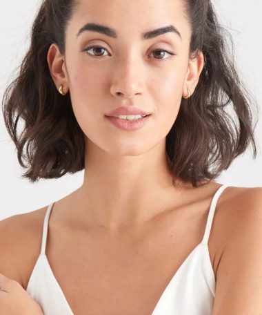 Alternative view of Ania Haie luxe huggie hoop earrings 925S