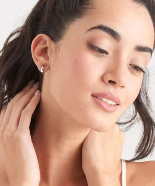 Alternative view of Ania Haie luxe huggie hoop earrings 925S